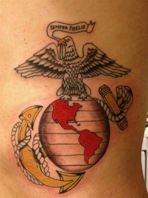 New marines tattoo I did recently.. Marine Daughter Tattoo, Marine Mom, Tattoos For Daughters ...