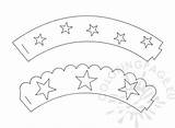 Cupcake wrapper Template 4th Of July  Coloring Page sketch template