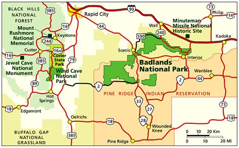 Map of Badlands - Park JunkiePark Junkie