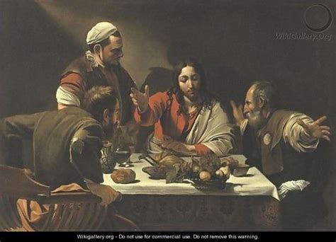 The Supper At Emmaus - (after) Michelangelo Merisi Da Caravaggio - WikiGallery.org, the largest ...