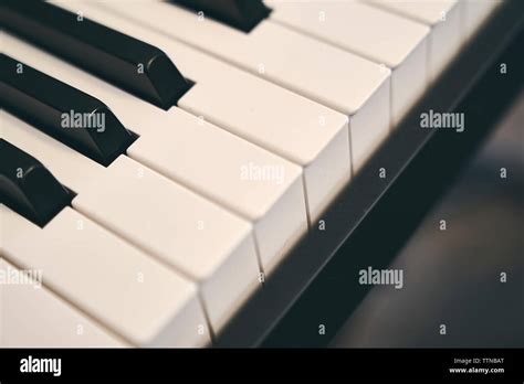 Piano keyboard close up Stock Photo - Alamy