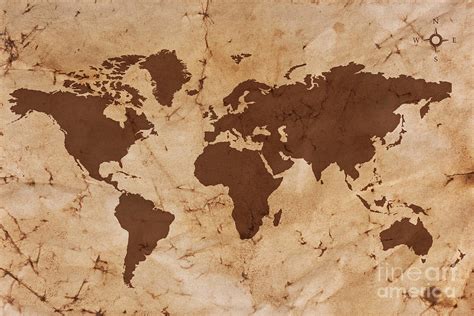 Map Of The World Paper - Venus Jeannine