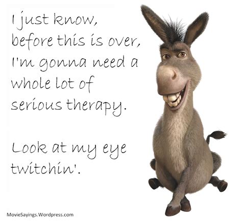 an animated donkey with a funny look on its face and the words, i just ...