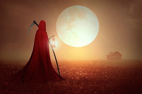 HD wallpaper: person wearing red and black robe holding reaper 3D wallpaper | Wallpaper Flare