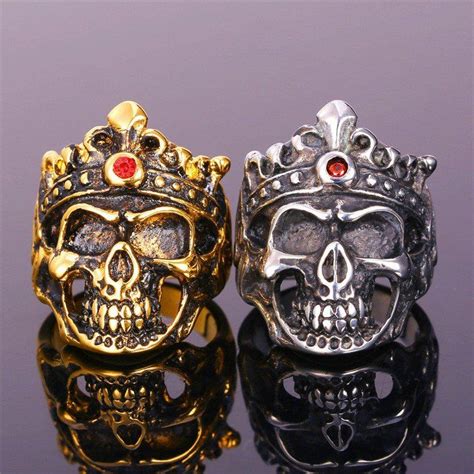 stainless steel skull ring for men sizes 8 - 13 popular skull jewelry gift for men | Mens rings ...