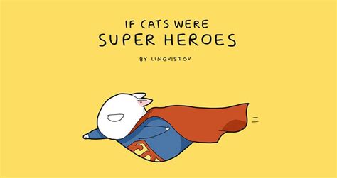 Si los gatos fueran superhéroes - mott.pe
