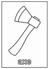 Premium Vector  Axe Coloring Page For Kids sketch template