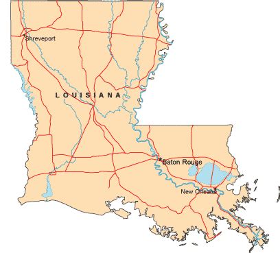 Map of Louisiana