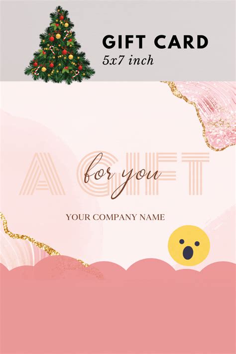 Gift Certificate Template, Printable Editable Gift Card Template, 5x7 Pink Gift Voucher, Modern ...