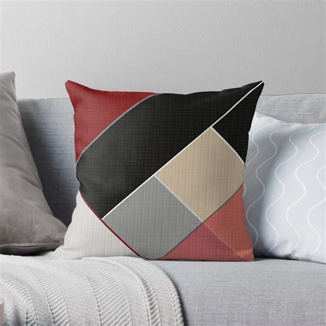 "Brown grey abstract pattern . Patchwork" Throw Pillow by fuzzyfox ...