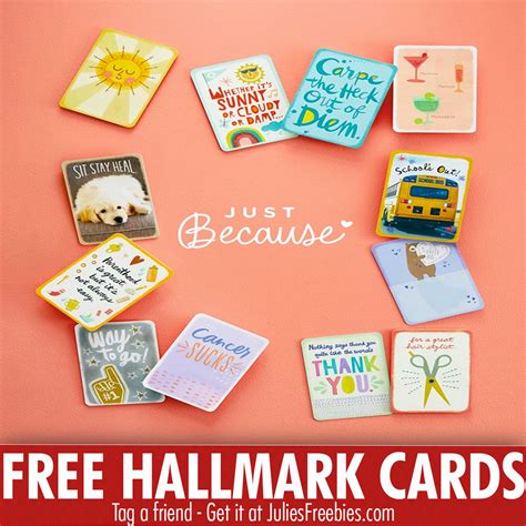 Free Hallmark "Just Because" Cards - Today Only - Julie's Freebies