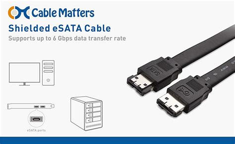 2-Pack Shielded eSATA Cable 3 Feet