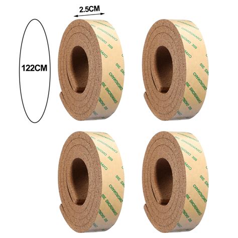 LINASHI Cork Bulletin Board Strips 4pcs Cork Strip Self-adhesive ...