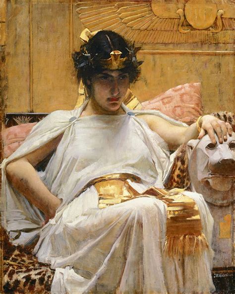 Cleopatra by John William Waterhouse Art Reproduction Print Oil Painting High Quality Wall Decor ...