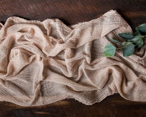 Rustic Wedding Decor Tan Table Runner Cheese Cloth Runner - Etsy