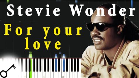 Stevie Wonder - For your love [Piano Tutorial] Synthesia | passkeypiano - YouTube