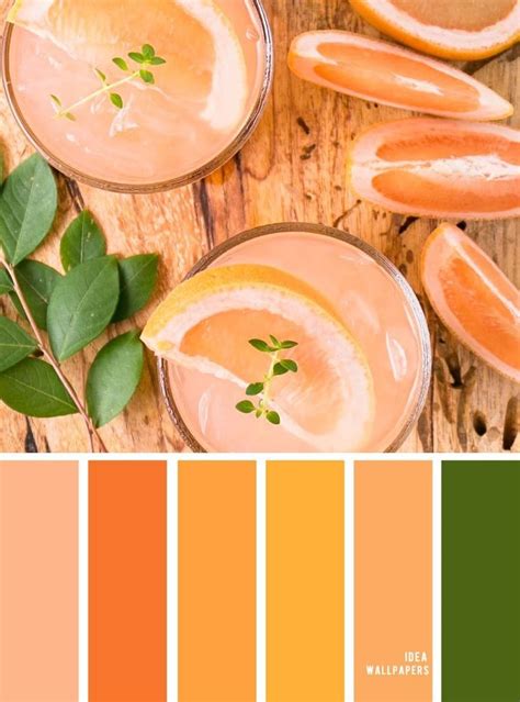 Green + orange + peach + yellow color combinations - summer color palette #color #colorinspira ...