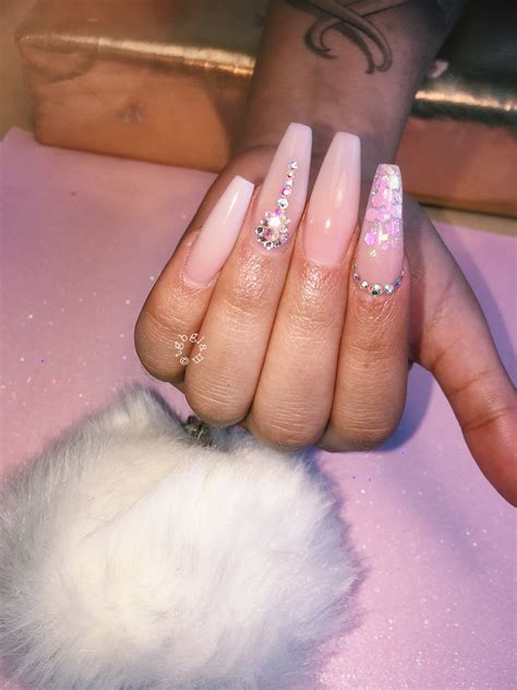 Pink Glitter Birthday Nails : 32elegant gold foil coffin nails ...