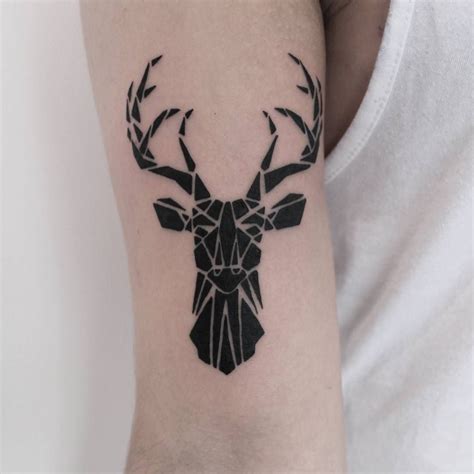 Stag tattoo Stag Tattoo Design, Geometric Tattoo Design, Tattoo Designs, Geometric Tattoos ...