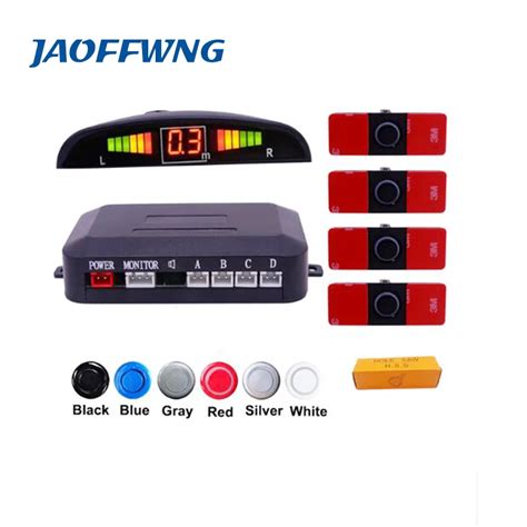 Universal LED car parking sensor 2 in 1 set with led display and 4 small car parking sensor ...