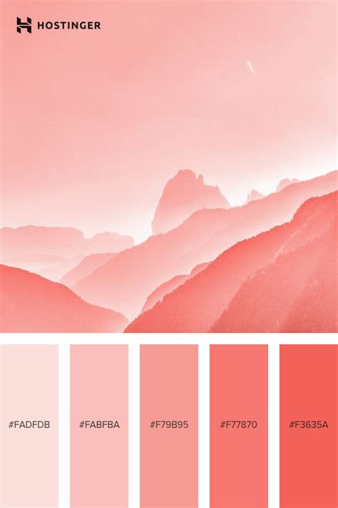 Pink Color Palette | Nature | Hostinger Inspiration | Color palette pink, Peach color palettes ...