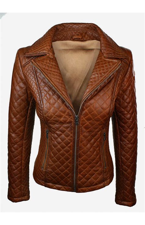 Womens Leather Jacket Brown | cartaalosnodocentes