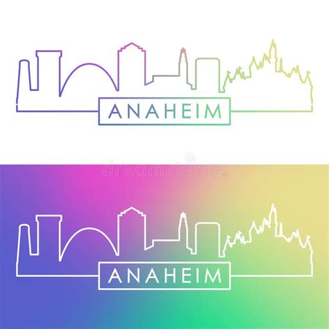 Anaheim Usa Skyline and Landmarks Silhouette Stock Vector - Illustration of beautiful ...