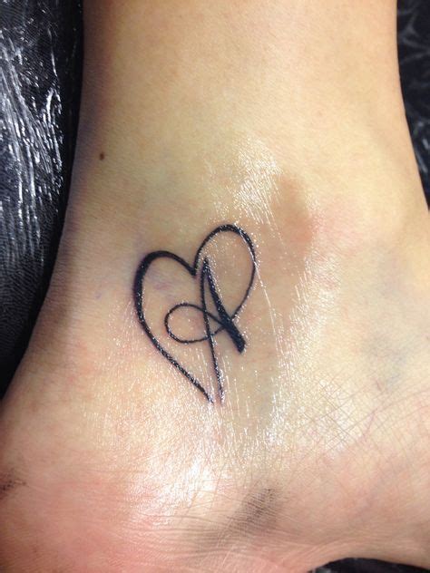 Tattoo ankle heart initials 63+ Trendy Ideas | Tattoo lettering, Neck tattoo, Shape tattoo