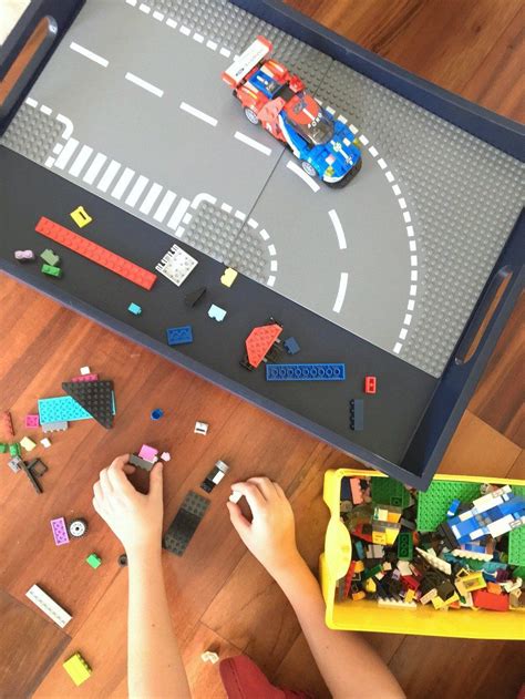 DIY Lego Tray - Organized-ish | Lego tray, Tray organization, Lego for kids