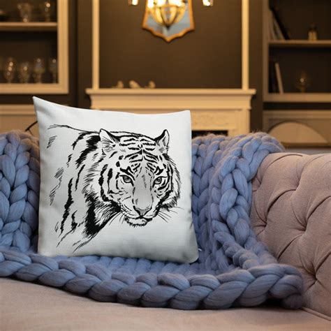 White Tiger Premium Pillow available in 2 Sizes | Etsy