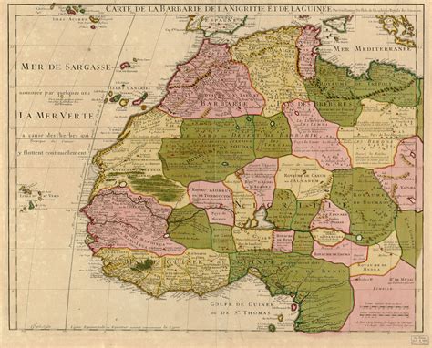 Map of North West Africa, Old Map of Africa, Africa Map, Vintage Map ...