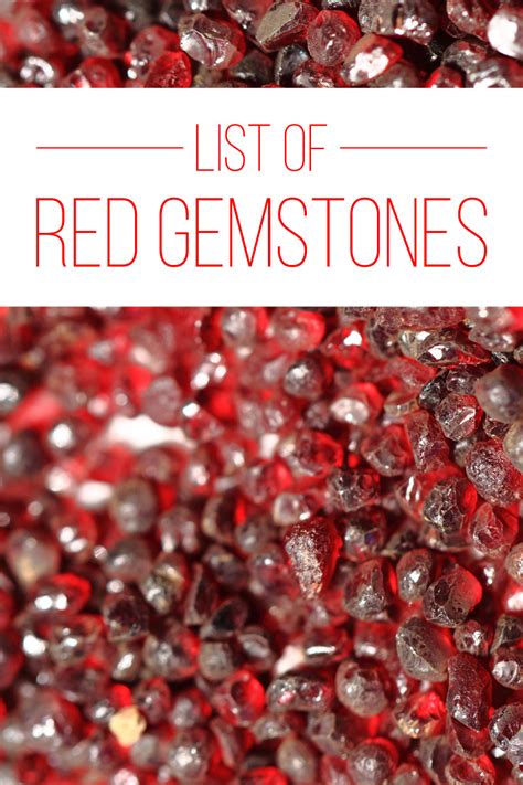 Red Gemstones: List of 20 Red Gems