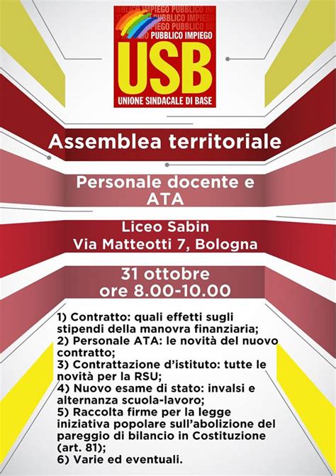 Unione Sindacale di Base. Il sindacato che serve! Federazione Emilia ...