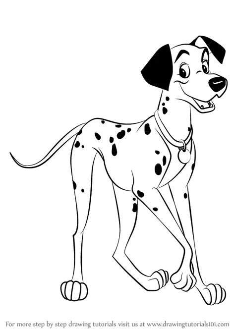 How to Draw Pongo from 101 Dalmations (101 Dalmatians) Step by Step ...