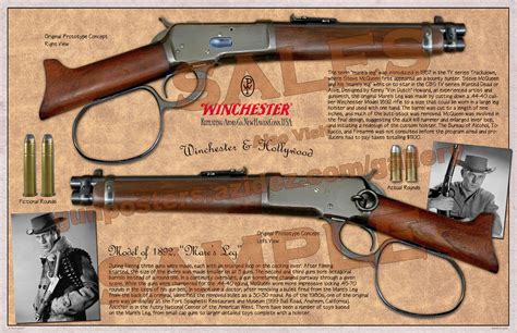 Winchester "Mare's Leg" Lever Action Model of 1892 Poster 11 x 17 | eBay