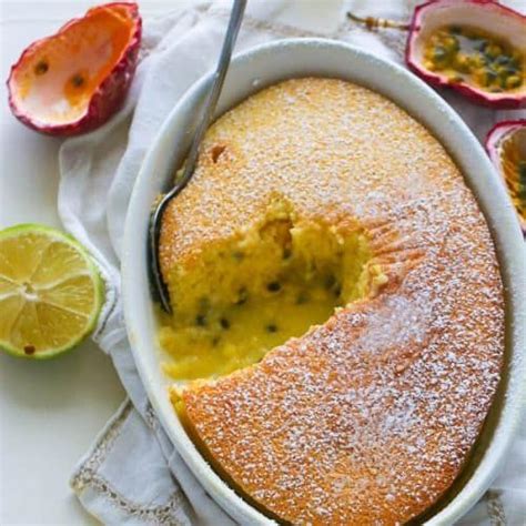 Passion Fruit Pudding Cake - Immaculate Bites | Fruit pudding, Pudding cake, Passionfruit recipes