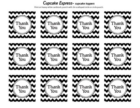Cupcake Express: Happy Monday!! Free Thank You Tags