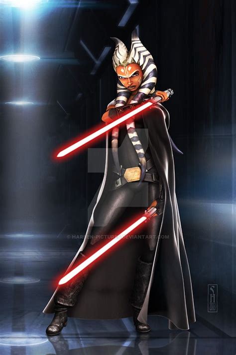 Dark Ahsoka | Dark side star wars, Star wars fan art, Star wars sith