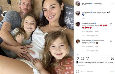 Gal Gadot announces third pregnancy with adorable family picture ...