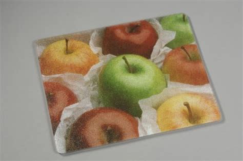 @@ 15 X 12 Assorted Apples Tempered Glass Surface Saver Cutting Board - Marcy