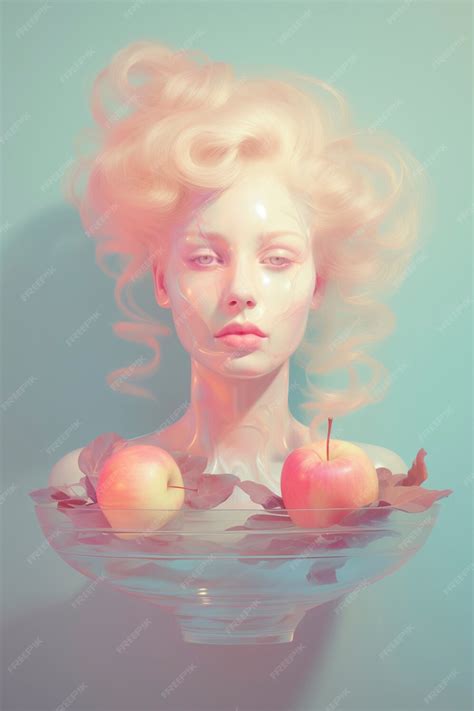 Free AI Image | Digital portrait with apples