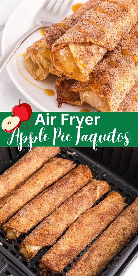an air fryer with apple pie jaquitass on it and the words, air fryer ...