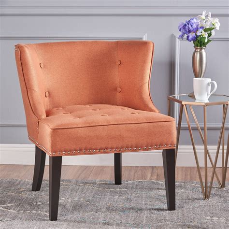 Adelina Contemporary Upholstered Accent Chair with Nailhead Trim ...