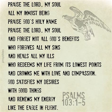 Bible: Psalms 103:1-5 - Prayables