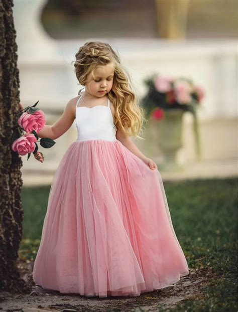 2017 New Toddler Girls Princess Party Wedding Bridesmaid Tutu Dress Children Photograph Dress ...