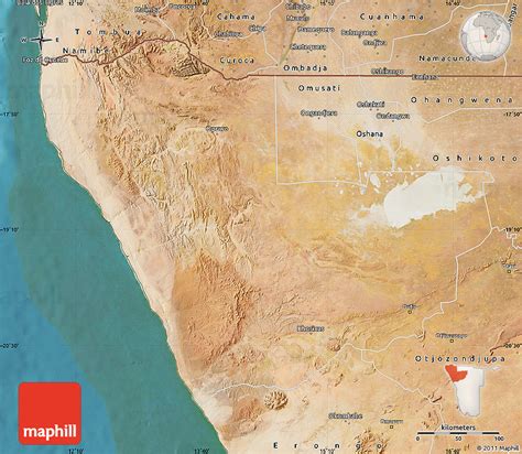 Satellite Map of Kunene