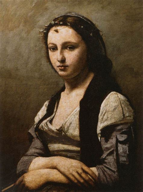 The Woman with the Pearl by COROT, Jean-Baptiste Camille