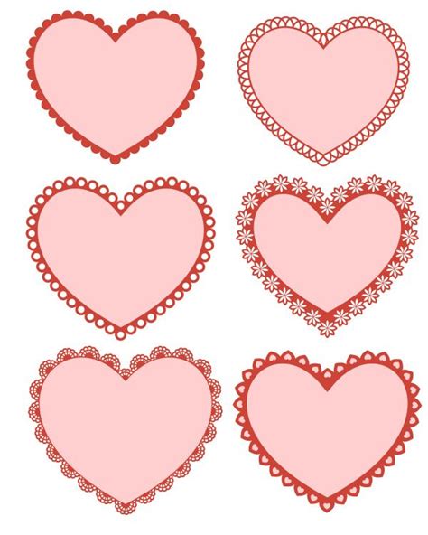 Free Printable Valentine Hearts | Mama Likes This | Corazones imprimibles, Manualidades ...
