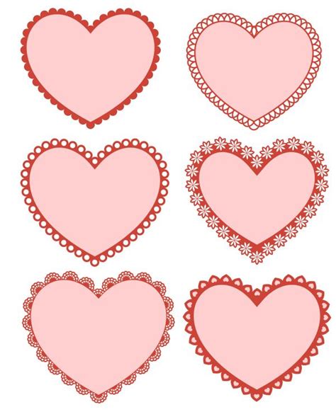 Free Printable Valentine Hearts | Mama Likes This | Corazones ...