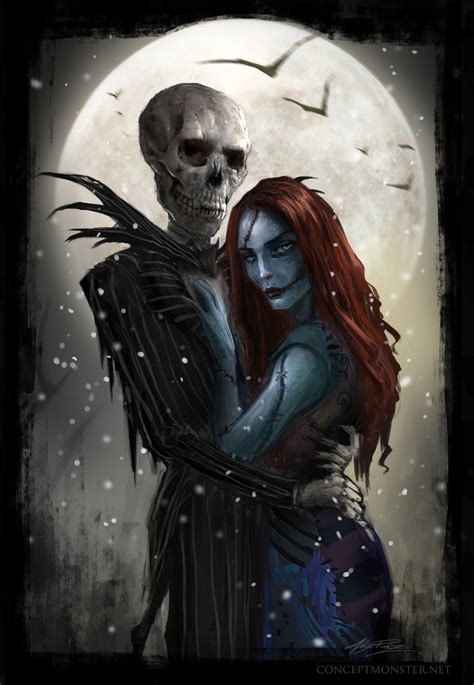 Jack and Sally 'Meant to Be' - Nightmare Before Christmas Fan Art ...